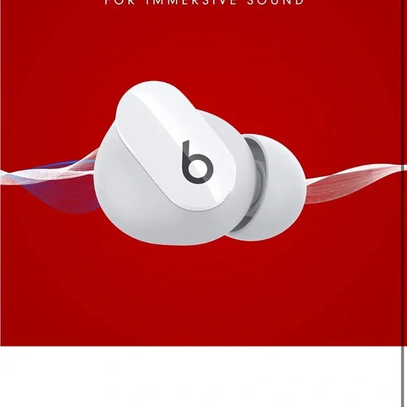 New! - White - Beats Studio Buds - True Wireless Headphones W/ ANC